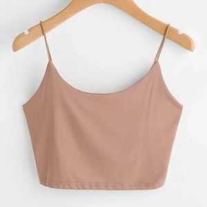 Solid cropped cami top